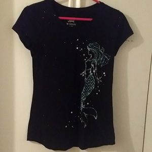 Justice Mermaid Black  T Shirt